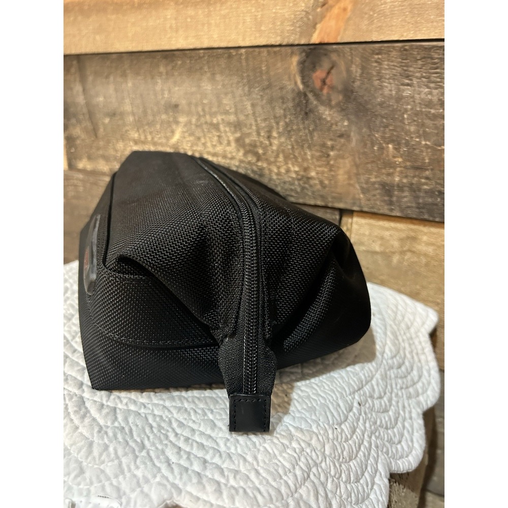 Tumi Black Travel Toiletry Bag Top Zip 10"x8"x4" - Picture 2 of 8